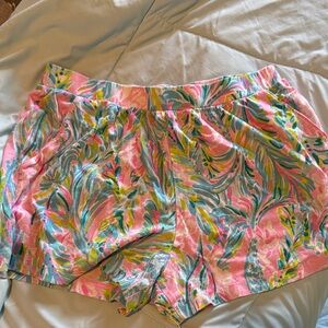 Lilly Pulitzer Pink and Blue Floral Kids Shorts